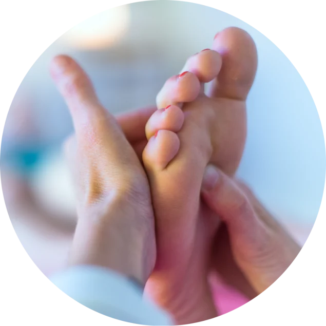Reflexology is a holistic complementary therapy that stimulates specific reflex points on the feet and hands that connect to different parts of the body.